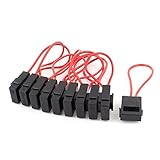 uxcell ヒューズホルダー　車ブレードヒューズホルダ　ブラック　10コ