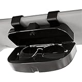 [Garqitwan] 車 サングラスケース 眼鏡ホルダー サングラスホルダー 車用 メガネ入れ 車用メガネケース カードホルダー 長さ17 cm 幅7 cm 高さ5.5 cm サングラス収納 カーサンバイザー用 取り付け簡単 小物入れ カー用品 ブラック