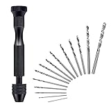 360MALL ハンドドリル ピンバイス ハンド ドリル ステンレス 穴あけツール 25セット 小型　精密　DIY工具 手動ドリル騒音なし　精密　木工　芸能人