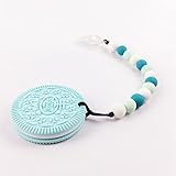 Mamimami Home おしゃぶり　シリコーン　クッキー　赤ちゃんの噛ふがためおもちゃ　赤ちゃんのペンダント　1個 ブルー