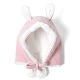 (エムエイチエー) M.H.A.style ベビーキャップ フェイクファー 秋冬 防寒 キャップ 帽子21765 B.ピンク