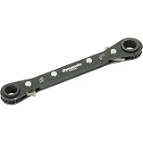 Dynamic Tools D081011 Straight Double Body End Ratcheting Wrench, 3/8 by 7/16 by Dynamic Tools