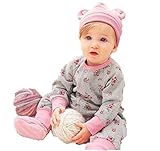 ハスル (Hasle) ベビー 赤ちゃん キッズ KIDS ロンパース カバーオール 裏起毛 かわいい あたたかい お出かけ 冬 出産祝い 男の子 女の子 (18-24か月 花柄)