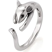 Qoo(*´꒳`*) ＋ねずみ Amazon.co.jp: [2PIECES] [ブランド名 リング 指輪 ねずみ