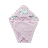 (チャックル) chuckle *スウィートガール*ふわもこボアリボン付きおくるみ【アフガン】 パープル サイズなし P9142-00-80