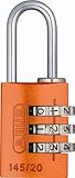 ABUS 145/20 C 20mm Body 3 Dial Resettable Combination Padlock, Orange by ABUS