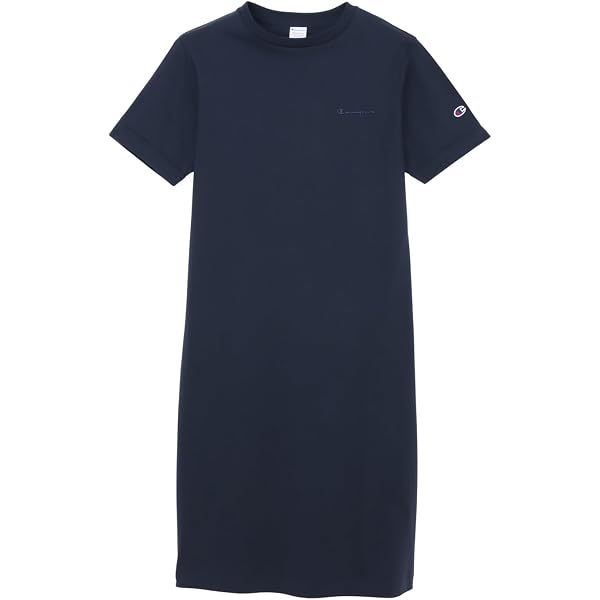 champion dress jersey CW-X339 Short Sleeve Round Neck Cotton USA Script Logo Women's Basic, Black, Medium Fashion Champion sports