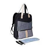 Baoblaze 大容量　マザーズバッグ　ママバッグ　防水　おむつ袋　ベビーおむつ旅行変更　看護バックパック　便利的　全2色 - ブラック