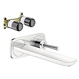 Hansgrohe kt15085 – 13622 CR - 2 PuraVida壁掛け式蛇口withラフイン、クロム