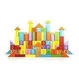 QXMEI 子供用 おもちゃ 子供用 組立ブロック 早期教育 木製フィッティング 大型ブロック デジタル玩具 赤ちゃん 子供のおもちゃ 製品サイズ: 7.9インチ 7.5インチ 4.7インチ