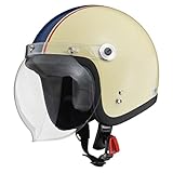 リード工業 バイクヘルメット ジェット BARTON BC-10 アイボリー ネイビー フリー (頭囲 57cm~60cm未満)
