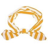 ノーブランド品　４色選択可　赤ちゃん/女の子/子供　かわいい　ウサギの結び目　ヘッドバンド/ヘアバンド/バニーターバン　 - 黄