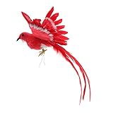 SONONIA 全7種　人工鳥　現実的　庭の飾り　ホーム　インテリア　装飾　小道具　高品質　手作り　贈り物　 - レッドテール