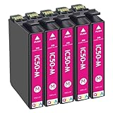 IC6CL50 互換インクカートリッジ 増量版 風船ふうせん ICM50マゼンタ 5本セット 対応機種:EP-301/302/4004/702A/703A/704A/705A/774A/801A/802A/803AW/804AR/901F/902A/903F/904A/PM-A820/A840S/A920/A940/D870/G4500/G850/G860/T960