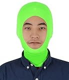 Sheface Spandex Costume Face Out Hood Masks for Adults and Kids (Kids, Lime Green)