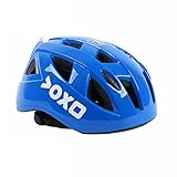 RIHE 軽量 自転車 52～56m ヘルメット 子供用 キッズ スケート ボード 安全 ジュニア アジャスター付き (ブルー　)
