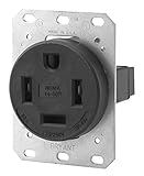 Bryant Electric 9460FR 60 Amp 125/250V NEMA 14-60R Flush Straight Blade Receptacle, Black [並行輸入品]