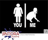 JINTORA ステッカー/カーステッカー - You vs. Me - female comparison - あなた対 私 - 女性の比較 - 100x90mm - JDM/Die cut - 車