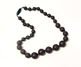 Toddler Teething Necklaces - Child Size - Solid Round - Brown by My Sunshine Shoppe