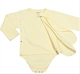 赤ちゃん 肌着 やわらか 綿１００％ 男の子 女の子 (70ｃｍ, 黄色)