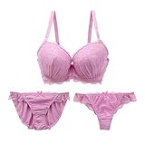 [Mon cher pigeon*] ブラジャー ショーツ セット Tバック 3点 モンシェルピジョン G(MP-モーヴピンク、G65-M)