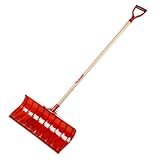 雪かきスコップ 押し出し除雪用品 ポリカーボネイト製 タフマンラッセル610　レッド(R)