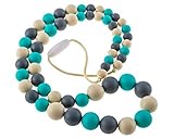 Chew-Choos 'Playdate' Silicone Teething Necklace - Natural Baby Sensory Teether and Nursing Gift for