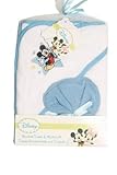 Disney "Mickey Mouse" Hooded Towel & Washcloth Set - Blue, One Size by Regent Baby [並行輸入品]