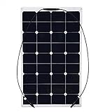 XINPUGUANG 75W ソーラーパネル 単結晶 曲げ 可能 フレキシブル 太陽光発電 薄型 チャージャー [並行輸入品]