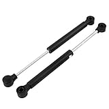 uxcell　キャビネットガスリフト　金属　プラスチック　シルバートーン ブラック　100N　2個入り
