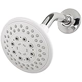 SimplyClean SPLASH Replacement Shower Head - 5 Water Spray Settings - White Finish [並行輸入品]