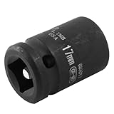 uxcell 6ポイントソケット　6点コンセント　CR-V鋼　ブラック　レンチキット　1個