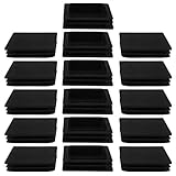 uxcell チューブインサート プラスチック製 正方形 100 x 100mm リブ付き チューブインサート パイプ チューブ エンド カバー キャップ 家具 滑走 フロアプロテクター 16個入り