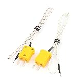 uxcell Kタイプ熱電対 プローブワイヤ センサケーブル プラスチック ナイロン 2個入り