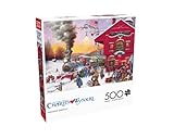 Buffalo Games Whistle Stop Christmas by Charles Wysocki Jigsaw Puzzle (500 Piece)