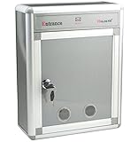 【Lucky Style】 鍵 付き アルミ 枠 レター ボックス 郵便 受け 窓付き 大