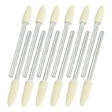 uxcell　フェルトボブ　バフ研磨部品　予備部品　フェルト、金属　グラインダー　ホワイト、シルバートーン　エアツール　回転工具