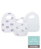 Aden + Anais (エイデンアンドアネイ) 【日本正規品】モスリンコットン スナップビブ 3枚セット thistle 3-pack snap bib -7122