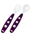 NUK High Quality Easy Learning Mini Cutlery Set 8+ Months Made in Germany (PURPLE) by NUK