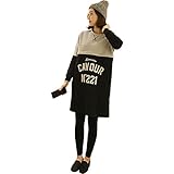 【Buy the world】 マタニティ ウェア 授乳口付き ロングTシャツ ワンピース レディース 長袖 カジュアル ルームウェア L