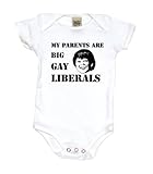 私の両親は自由党Big、Gay Funny Onesies、ベビーclothes| Funny Baby Gifts US サイズ: M カラー: ホワイト