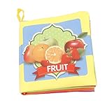 Lovoski ベビー　キッズ　布ブック　マーク　知育玩具　読み興味　多色　全６パタン - 果物