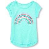 ザ・チルドレンズプレイス THE CHILDREN'S PLACE/ ショートロールスリーブインベリッシュグラフィックハイロートップ アイスミント トップス半袖Tシャツ 4歳【並行輸入】