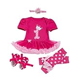 ベビー女の子4点ピンククラウン1st誕生日ドレスヘアバンド靴レギンス US サイズ: L カラー: ピンク