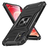 WACJOSD 対応 Galaxy A53 5G 用の ケース リング 耐衝撃 衝撃吸収 米軍MIL規格取得 A53 5G / SC-53C / SCG15 カバー レンズ保護 TPU+PC リングつき 指紋防止 車載ホルダー対応 スタンド機能 防塵 薄型 軽量 落下防止 擦り傷防止 携帯カバー 黒C82-AA53-01