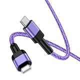 iPhone 16 USB C ケーブル 純正 1.8M PD対応 20W急速充電 充電ケーブル USB-C & USB-C ケーブル データ転送 高耐久性 断線防止 Type C to Type C ケーブル iPhone 15 /Pro/Plus/Pro Max/iPad Pro/Galaxy/PixelなどType-C機種対応 パープル