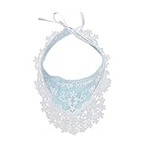 Tovadoo ベビー よだれかけ　コットンブレンド　レース　花柄　ファッション　キュート　おしゃれ　出産祝い　プレゼント 四色入　31cm*31cm*19cm