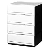 日本製 収納チェスト 引き出し インテリアチェストクラシック (52cm幅 4段, ホワイト)