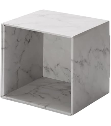 キューブボックス モルタル調 ホワイト