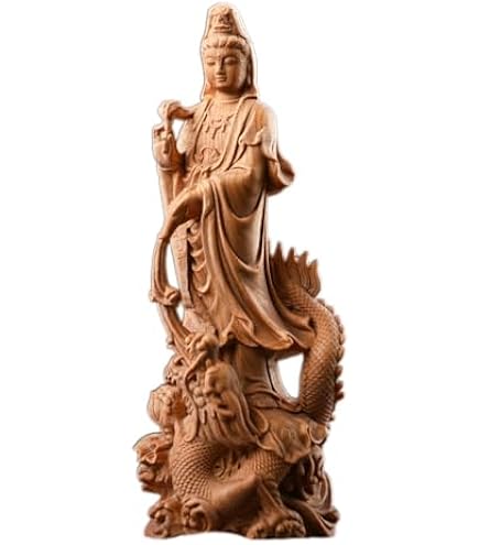 Amazon｜木彫りの仏像 宇賀八臂弁財天（弁才天）宇賀神 桧木製 財運